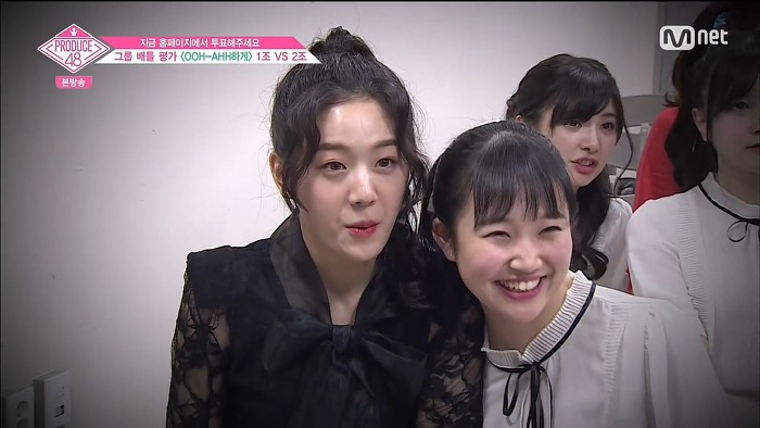 [프듀48] OOH_AHH하게 1,2조 무대에 대한 연습생 리액션.jpg | 인스티즈