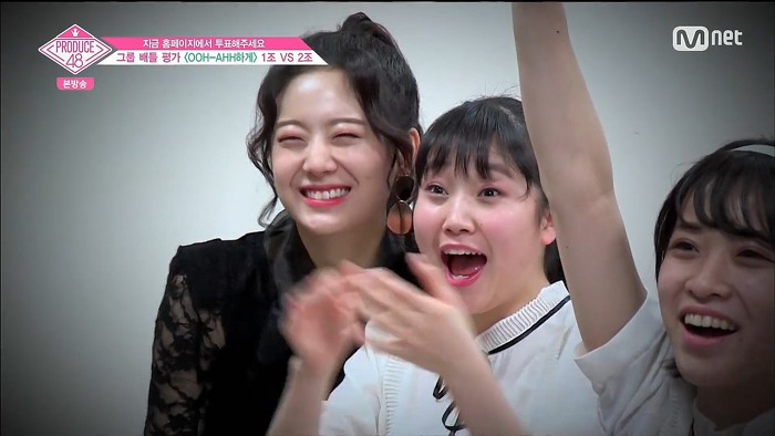 [프듀48] OOH_AHH하게 1,2조 무대에 대한 연습생 리액션.jpg | 인스티즈