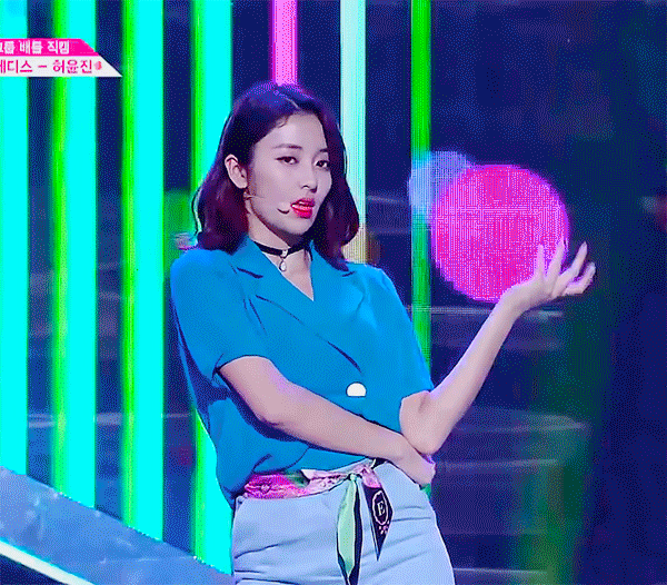 프로듀스48 기린쨩 허윤진.gif | 인스티즈