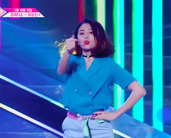 프로듀스48 기린쨩 허윤진.gif | 인스티즈