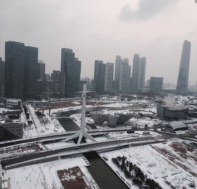 눈 내린 송도 | 인스티즈