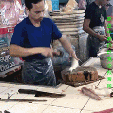 생선 손질하는 상인 | 인스티즈