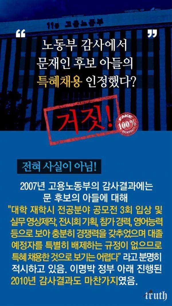 [문재인블로그] 문준용의혹 공식 팩트체크 | 인스티즈
