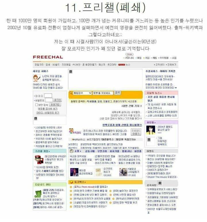 추억의 포털사이트들 | 인스티즈