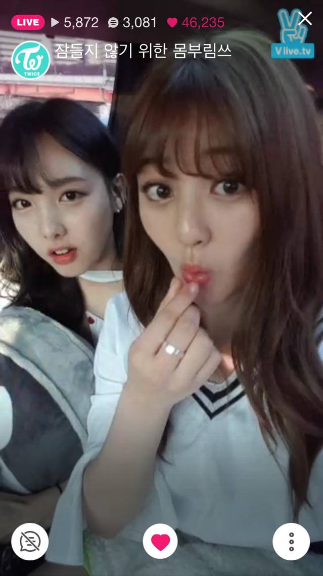 아침 6시에 트와이스 출근길 v앱 라이브 캡쳐 | 인스티즈