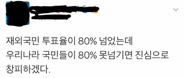  해외 투표율이 70을 넘어 80％대라는게 이게 얼마나 대단한거냐면요 | 인스티즈