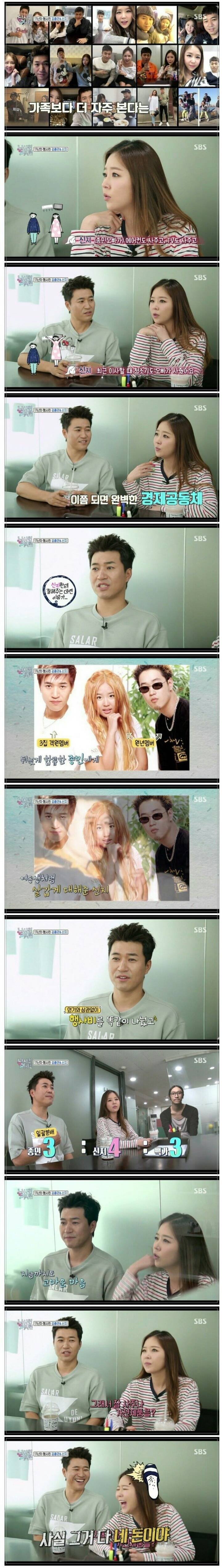 김종민이 신지한테 잘하는 이유.jpg | 인스티즈