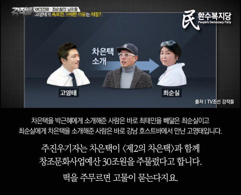 박근혜-차은택 거대스캔들!! 단둘이 밤에 만나는 사이!! | 인스티즈