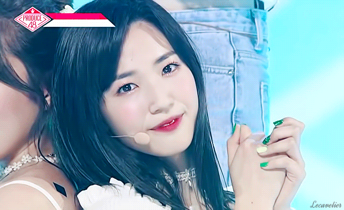 [프로듀스48] 1000% 팀 엔딩요정 보정움짤 | 인스티즈