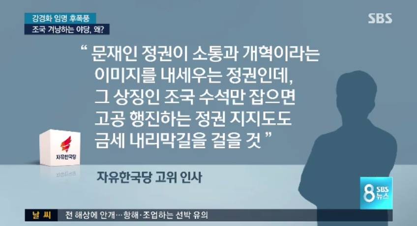 자유한국당이 조국 수석을 겨냥하는 이유 | 인스티즈