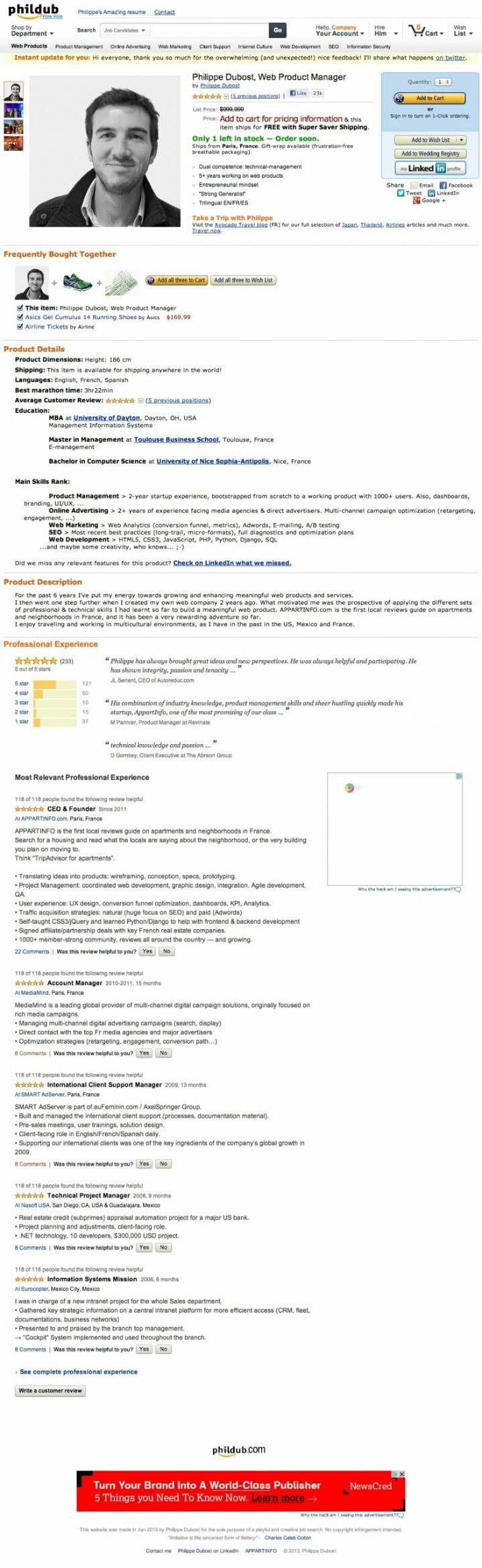 21가지 창의적인 해외 이력서들 | 인스티즈