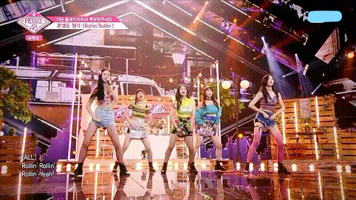 [프듀48] 롤린롤린 프리댄스 다음 안무. 연결해서 보면 좀 낫습니다.gif | 인스티즈