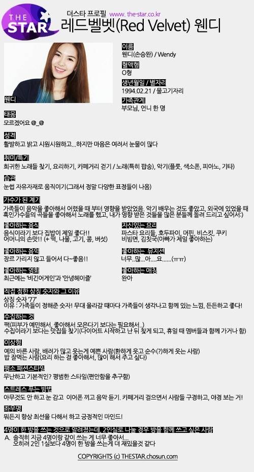 [필수] 레드벨벳 더스타 멤버 프로필 | 인스티즈