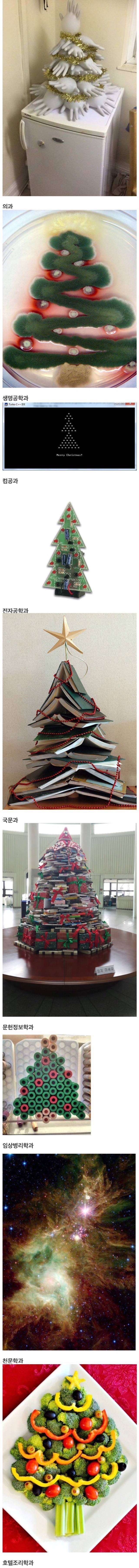 대학교 학과별 크리스마스 트리 | 인스티즈