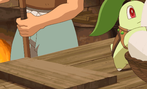 [포켓몬스터] 노동착취 당하는 치코리타.gif | 인스티즈