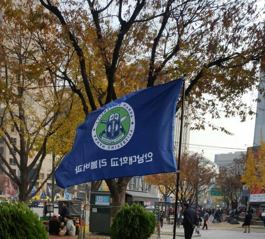 광화문에 모인 각종 단체들 깃발.flag | 인스티즈