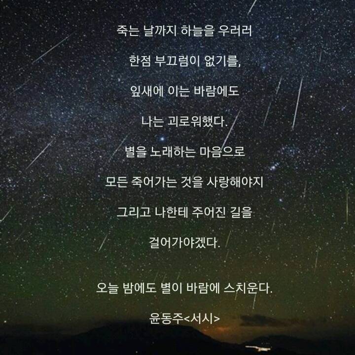 당신은 하늘 우러러 한점 부끄럼 없는 사람이었는가? | 인스티즈