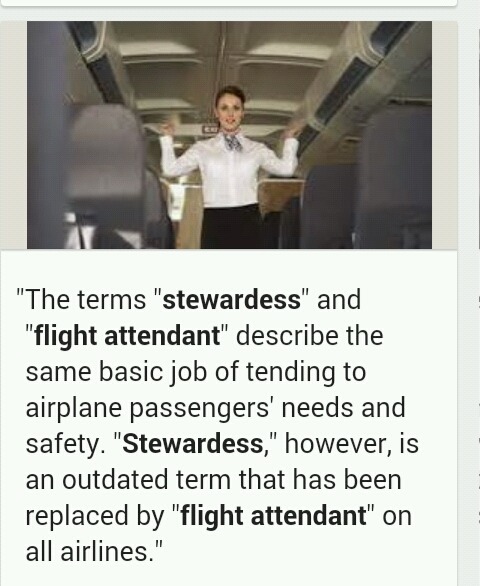 스튜어디스는 성차별적인 단어라 영어권 국가에서 지양하는 표현 | 인스티즈