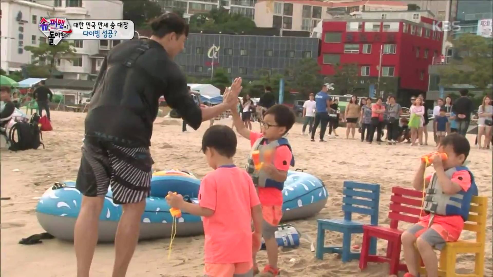 [슈퍼맨이돌아왔다] 송일국, 만세 위해 고소공포증 불구 다이빙 도전 | 인스티즈