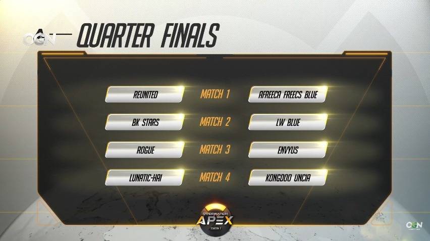 오버워치) 오버워치 APEX리그 8강 대진 확정 | 인스티즈