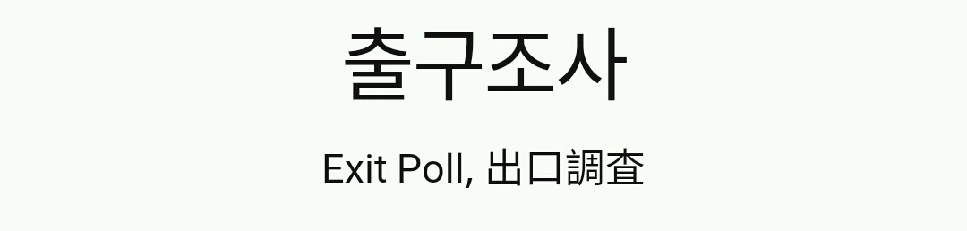 출구조사의 의미 | 인스티즈