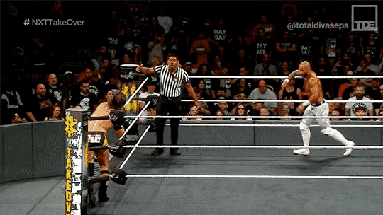 지난주에 열린 NXT 테이크오버-브루클린 4 최고의 경기 애덤 콜 VS 리코셰 경기에서 나온 미친 장면들.gif | 인스티즈