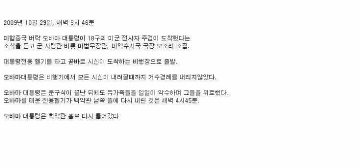 새벽 3시 46분 오바마가 비행장에 간 이유 | 인스티즈