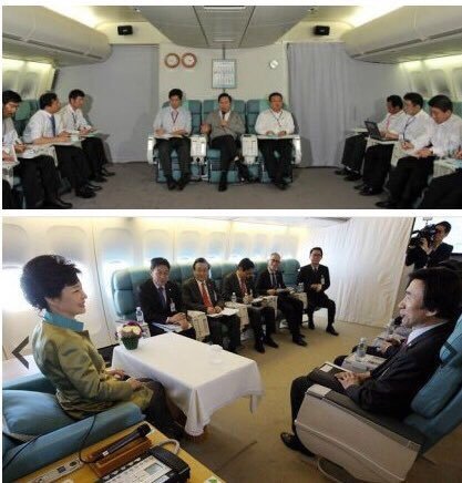 대통령이 비행기 안에서 기자들을 대하는 태도 | 인스티즈