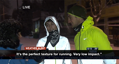 눈올때 조깅이 좋은 이유.GIF | 인스티즈