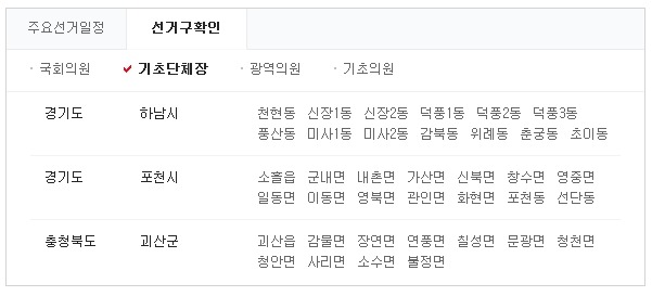 [4월12일보궐선거] 투표해주세요!!! (선거구 지역안내) | 인스티즈