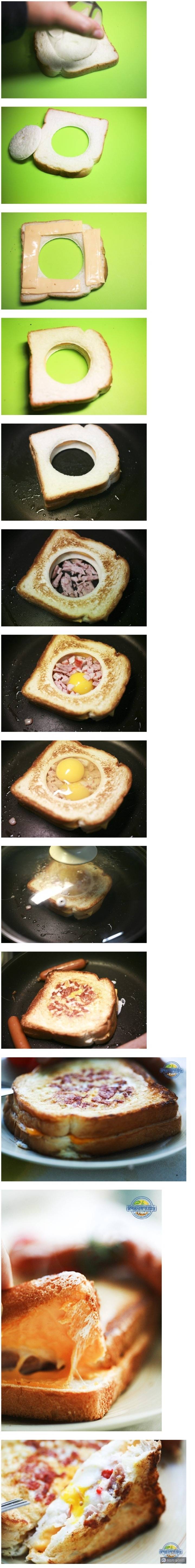 간단하게 야식으로 고급 토스트 만드는 쉬운 방법 | 인스티즈