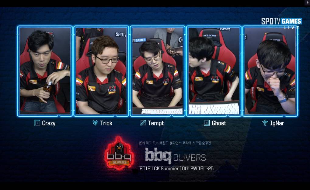 [LOL] 2019 롤챔스 스프링시즌 승강전, 패자전(5판 3선승)"MVP vs BBQ"- 1세트 결과 | 인스티즈