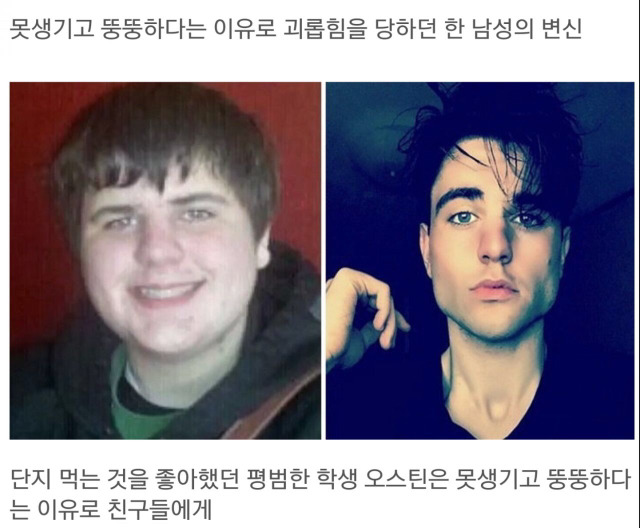 못생기고 뚱뚱하다는 이유로 왕따 당하던 남성의 변신 | 인스티즈