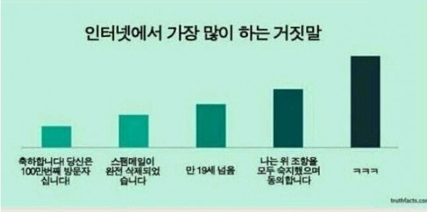 인터넷에서 가장 많이 하는 거짓말 | 인스티즈