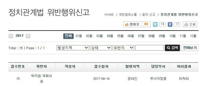 박지원 3번째 신고당함 | 인스티즈