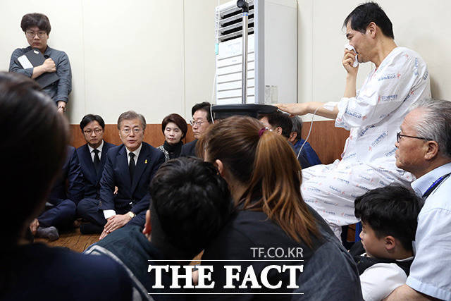 삼성중공업 크레인 사고 유가족 만난 문재인 | 인스티즈