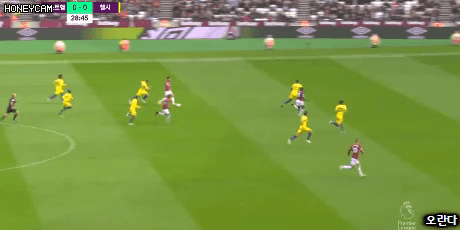 웨스트햄 안토니오의 슈팅까지 이어진 공격.gif | 인스티즈