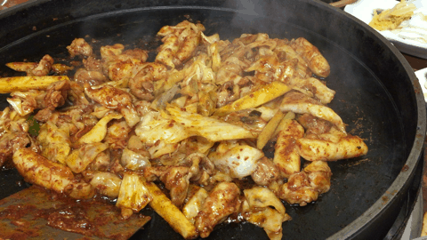 철판닭갈비 움짤 | 인스티즈