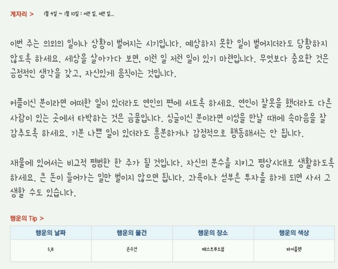 산수도인 주간 별자리 운세 (1월 4일 ~ 1월 10일) | 인스티즈