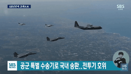 국군 유해 수송기 편대 풀샷 | 인스티즈
