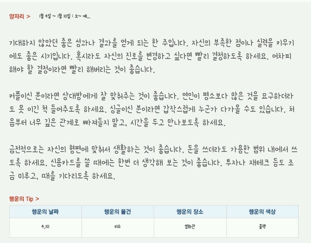 산수도인 주간 별자리 운세 (1월 4일 ~ 1월 10일) | 인스티즈