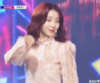 [데이터주의] 오늘자 쇼챔피언 오마이걸.gif | 인스티즈