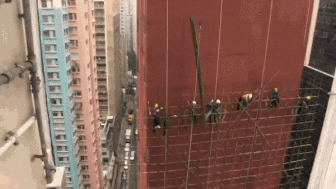 대륙의 고층빌딩 공사현장.gif | 인스티즈