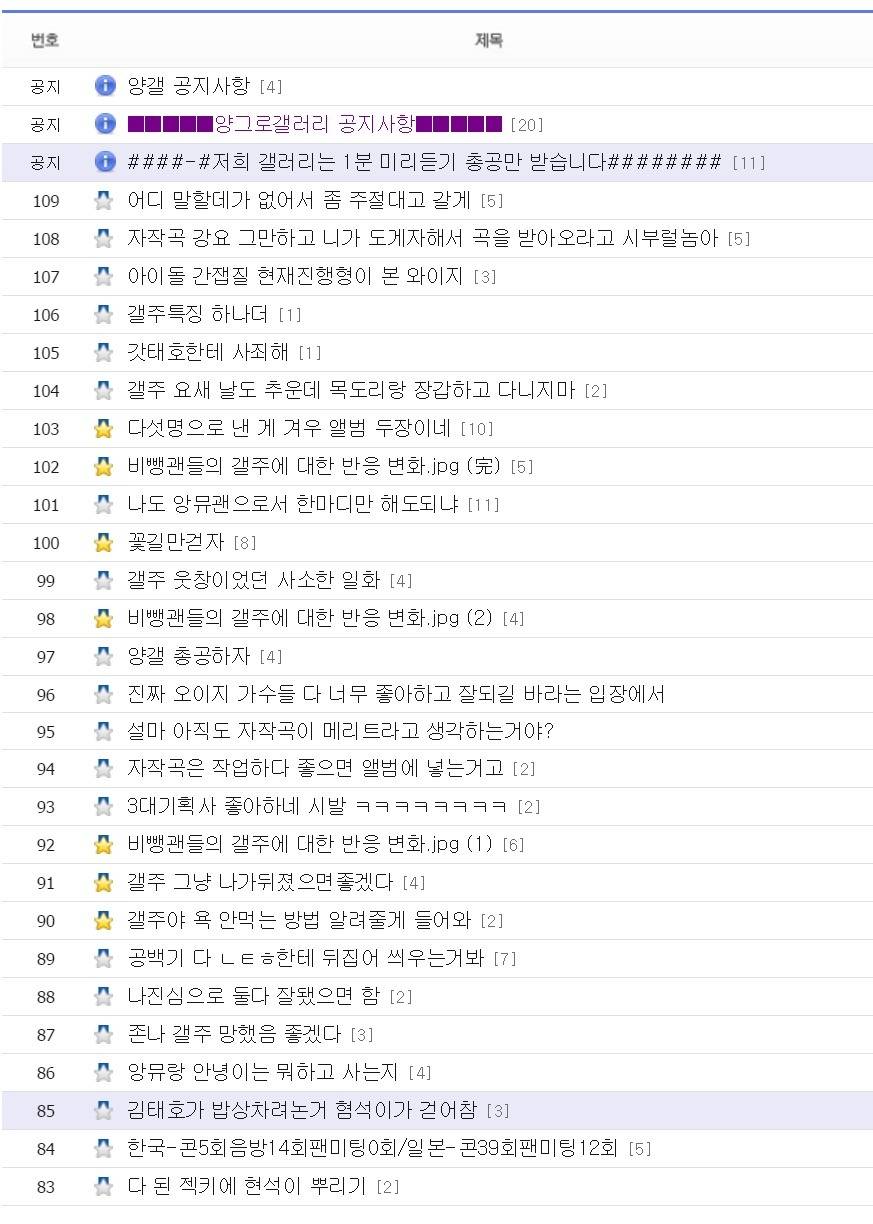 YG 소속 가수 팬들이 얼마나 소속사를 싫어하는지 알 수 있는 객관적(?)인 지표 | 인스티즈