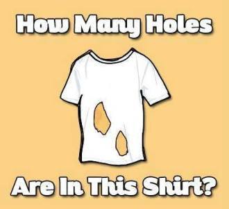 이 티셔츠에 난 구멍의 갯수는 ___개 입니다 | 인스티즈