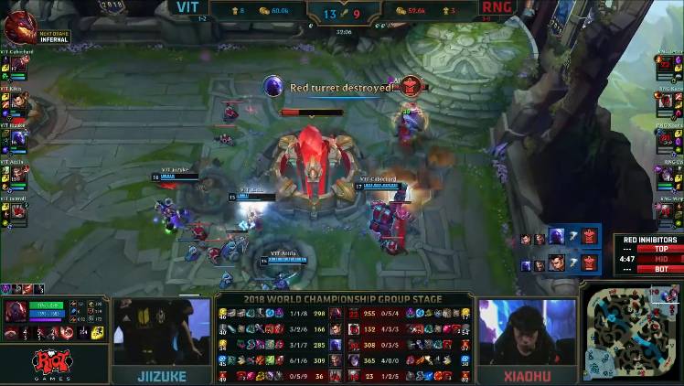 [LOL] 2018 롤드컵 그룹 스테이지 / 대회 5일차 1경기,"VIT(유럽) vs RNG(중국)"- 경기결과 | 인스티즈