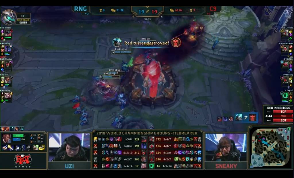 [LOL] 2018 롤드컵 그룹 스테이지 / 대회 5일차 7경기 조 1위 결정전,"RNG(중국) vs C9(북미)"- 경기결과 | 인스티즈