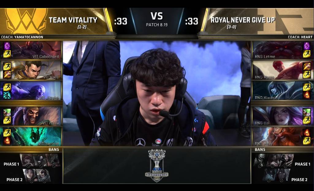 [LOL] 2018 롤드컵 그룹 스테이지 / 대회 5일차 1경기,"VIT(유럽) vs RNG(중국)"- 경기결과 | 인스티즈
