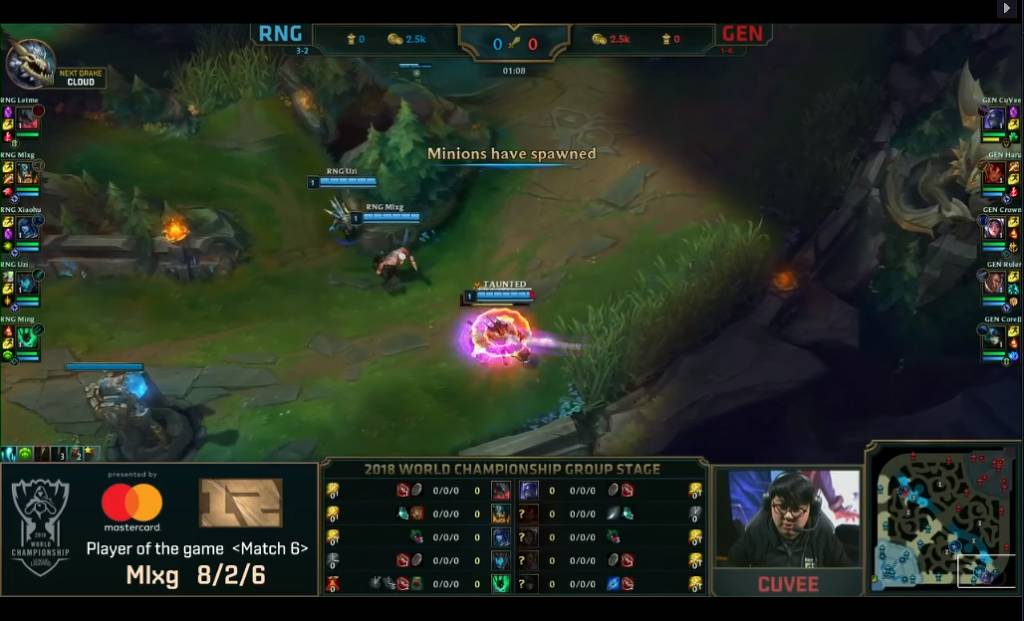 [LOL] 2018 롤드컵 그룹 스테이지 / 대회 5일차 6경기,"RNG(중국) vs GEN(한국)"- 경기결과 | 인스티즈