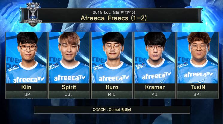 [LOL] 2018 롤드컵 그룹 스테이지 / 대회 6일차 1경기,"AFS(한국) vs FW(대만)"- 경기결과 | 인스티즈